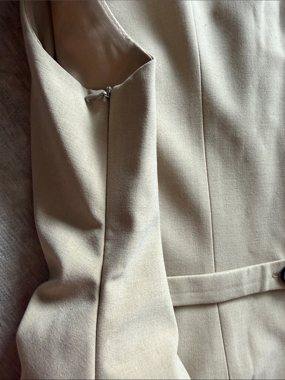 Zara Tan Pleated Dress Medium NWOT - Picture 6 of 7